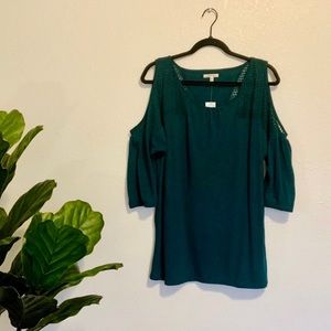 Maurices | Cold Shoulder Embroidered Top